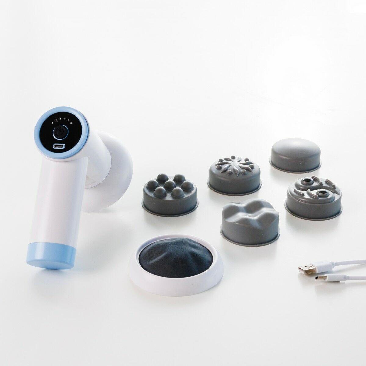 Pistola de Massagem Anticelulítica Recarregável 6 em 1 CellyGun